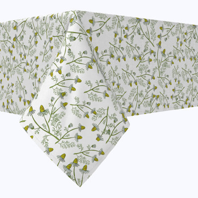 Rectangular Tablecloth, 100% Cotton, 52X104", Natures Flowers