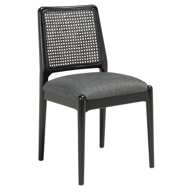 Chaise d'appoint Dinwiddie, White leg / Honey Brown upholstery