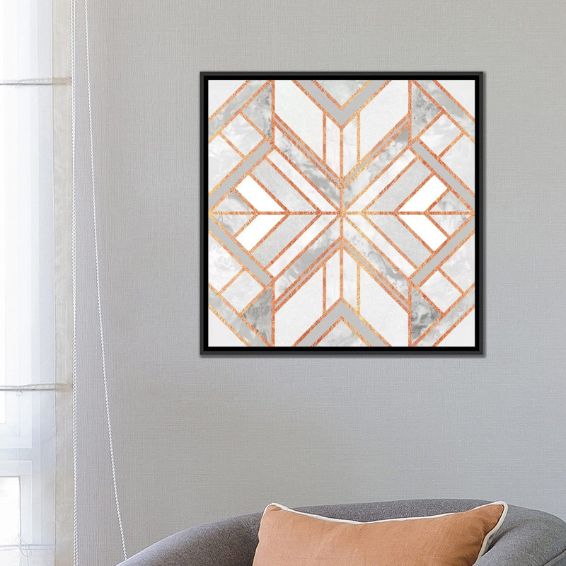 «Marble Dream» par Elisabeth Fredrikson, impression sur toile tendue sur châssis, H 26 po x l 26 po x P 1,5 po, Pas de tapis