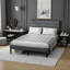 Base de lit tapissier moderne pleine grandeur avec rangement sous le lit et tête de lit de 14 po - sommier non requis-1509829500-1509829497
