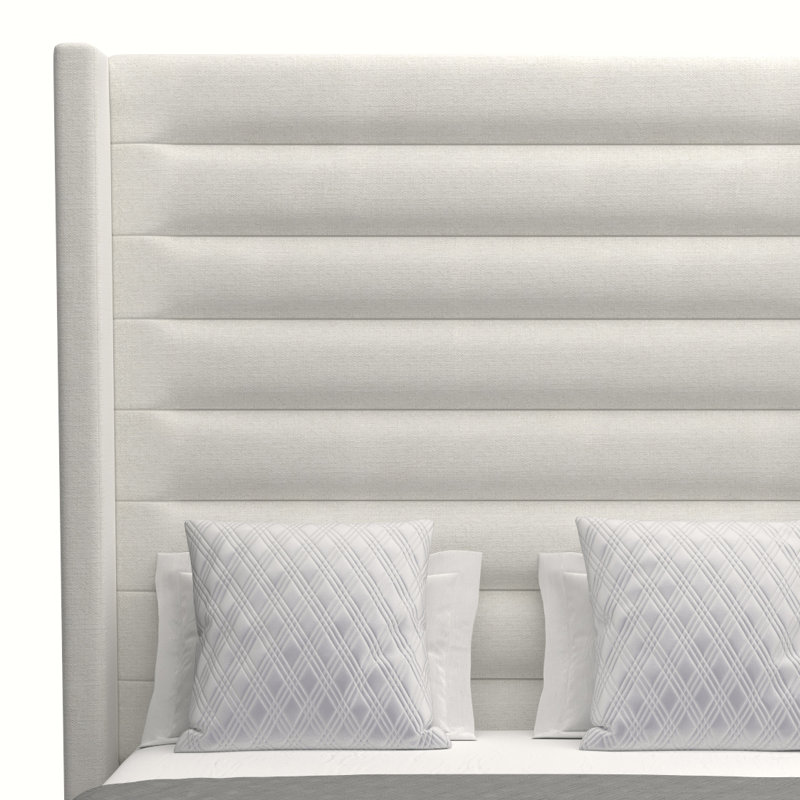 Esparto Upholstered Standard Bed, King (High), Off White Revolution®