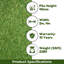 Briseida 40mm Kids, Pets Friendly Artificial Grass For Lawn Patio-1m(3'3") X 4m(13'1")-4m²