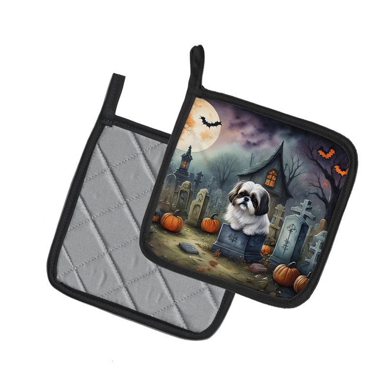 Shih Tzu Spooky Halloween - paire de poignées