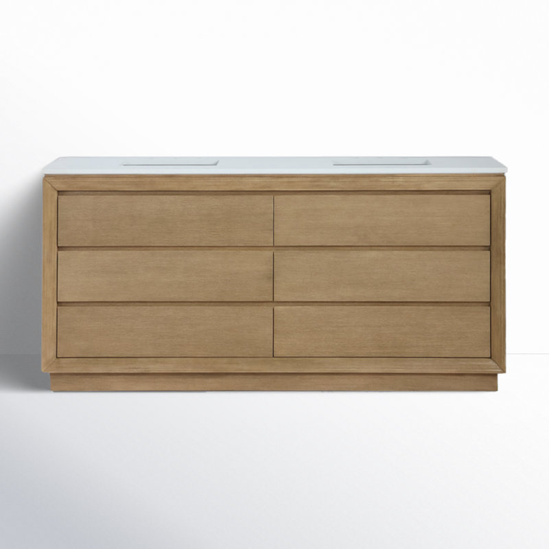 Antony 72'' Double Bathroom Vanity with Quartz Top