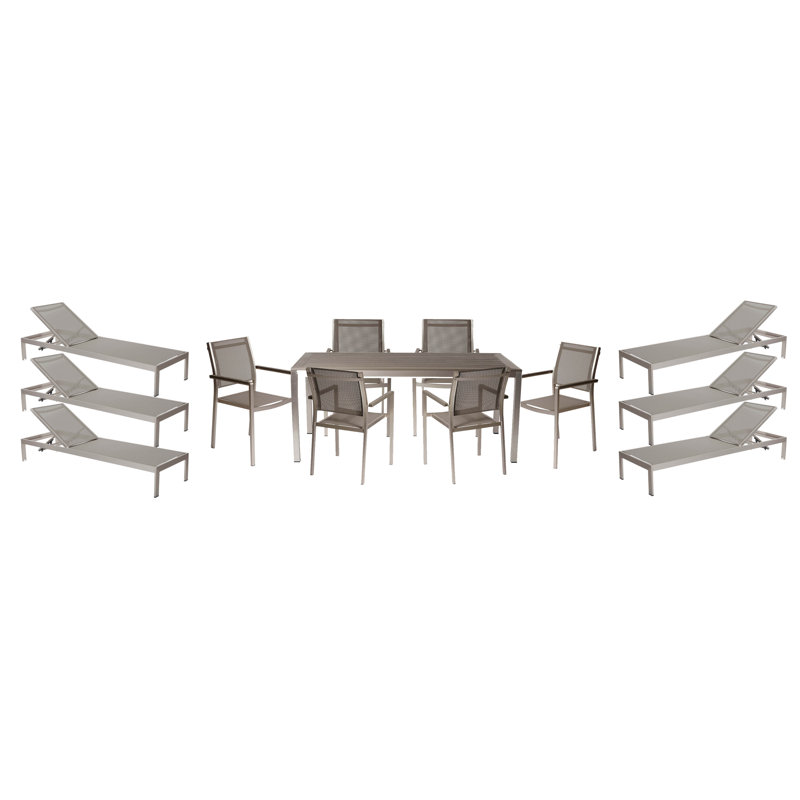 Aynura 13 Piece Dining Set, Gray