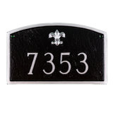 Fleur de Lis 2-Line Wall Address Plaque