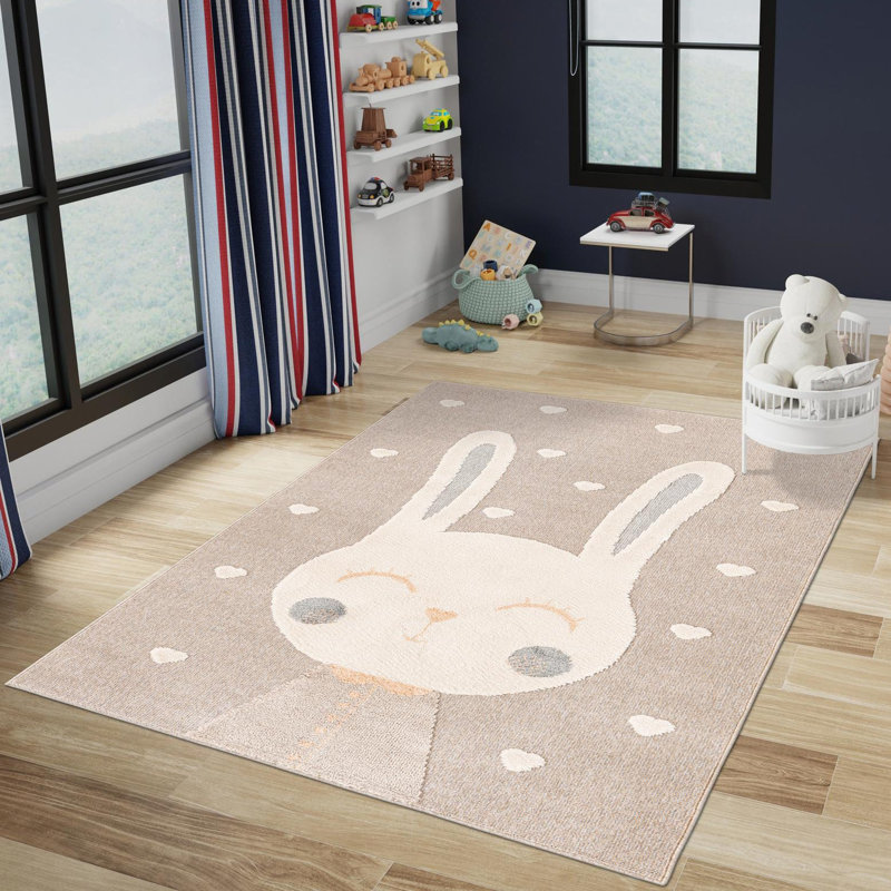 Tapis unique et fantaisiste pour enfants, Rectangle 4 pi 1 po x 6 pi 1 po