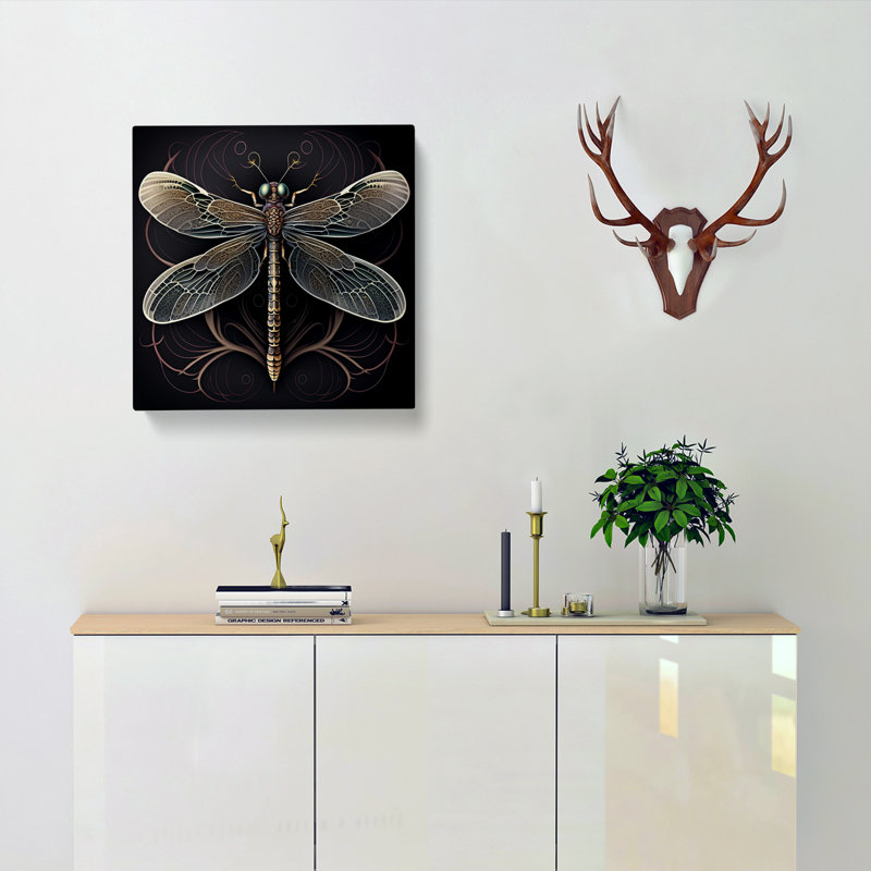 Dragonfly Ornamental - Wrapped Canvas