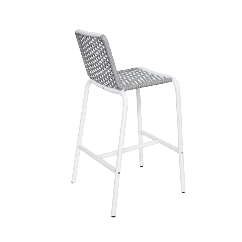 Tabouret de bar extérieur Captiva, Blanc, gris