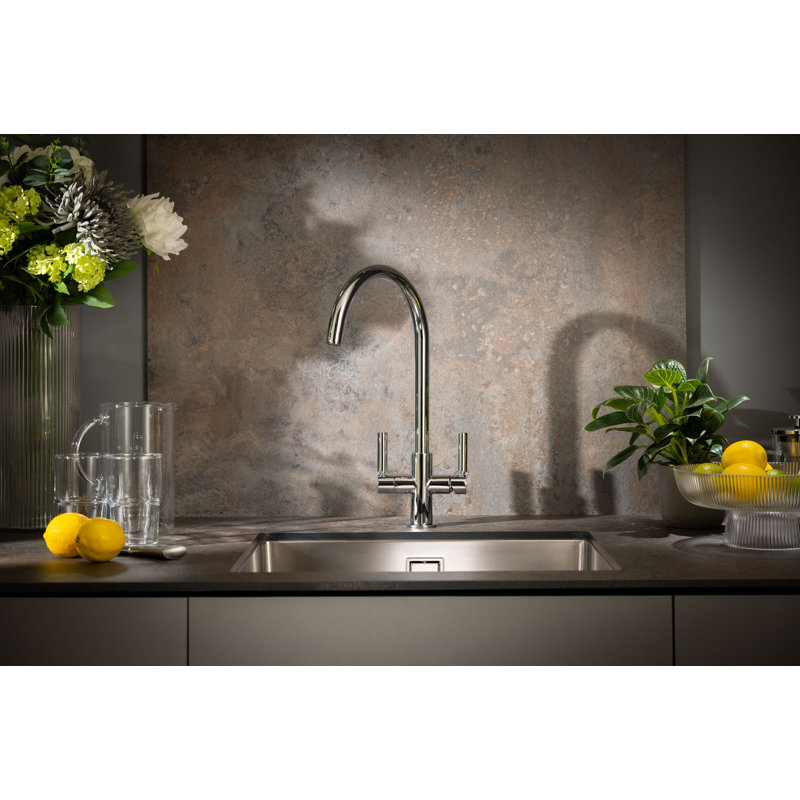 Globe Aquifier Twin Lever Water Filter Monobloc Tap, Chrome