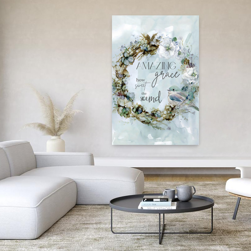 «Amazing Grace», art mural contemporain abstrait, 60" H x 40" W