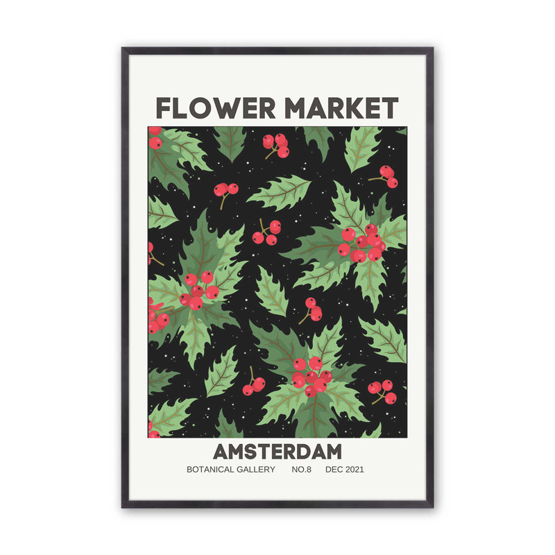 Marché des Fêtes II, Cadre simple en zinc patiné, H 15,25 po x l 12,25 po