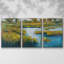 Marshland View IV, reproduction encadrée sur toile 3 pièces-300992352-300992365