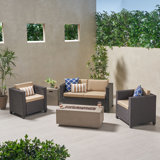 Fordie 4 - Person Patio Conversation Sets with Cushions