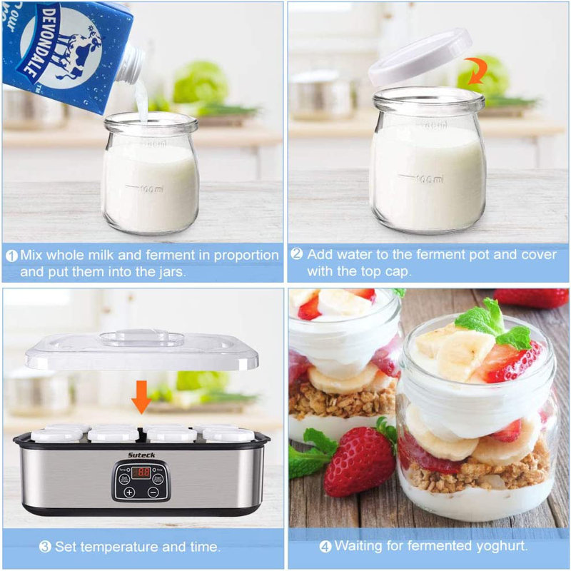 Suteck Yogurt Maker Automatic Digital Yoghurt Maker Machine