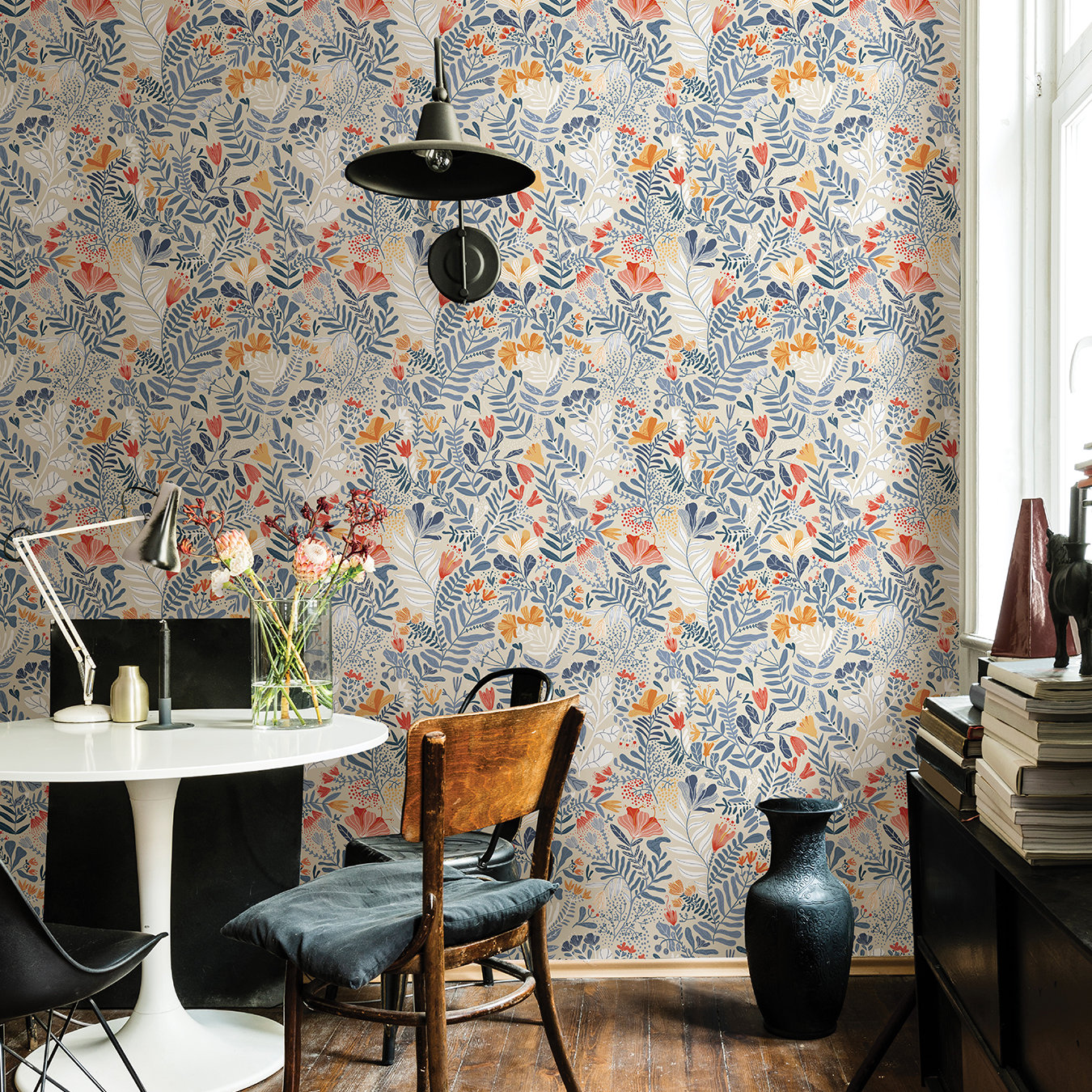 Ackworth Wallpaper Roll, Light Blue