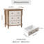 Farmhouse 3 Drawer Nightstand with Turned Wood Legs