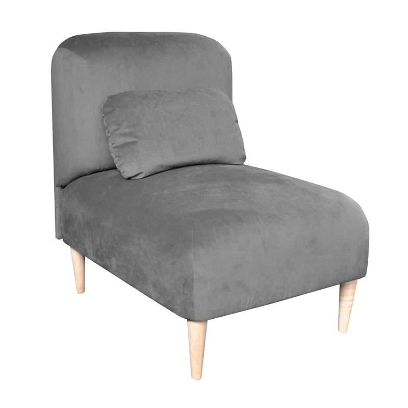 Jupi Upholstered Slipper Chair, Grey