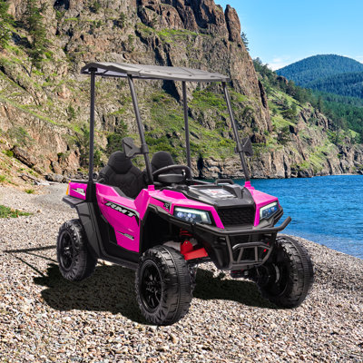 24v Ride On Car, 4wd Powered Ride On Utv For Kids, Best Children's Day Gifts, Kids Ride On Dump Truck With Remote Control, Removable Ceiling, Electric Tipper, 2 Seater, 3 Speeds, Bluetooth, Music