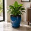 Pot à fleurs rond moderne en résine tacheté avec soucoupe et écran de drainage-2020441386-2020441387-2020441391