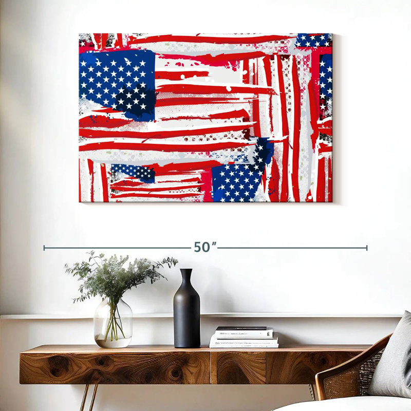 Borges Abstract Flag, 26" H x 39" W
