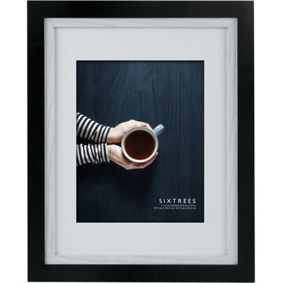Shelby Matted Dual Colored Collection - 11X14, 16X20 / 11X14 mats to 8X10 / Black / White