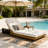 Ghodke Patio Acacia Wood Chaise Lounge With Adjustable Backrest & 4-Fold Cushion (Table Not Included)-124446464