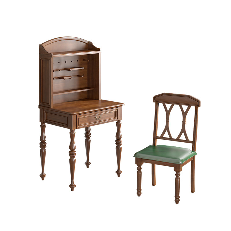 Solid wood desk and chair set