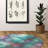 Violet-Teal Ink Flow Braided Rug-414596216