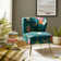 Felicia Velvet Barrel Chair with Tufted Back