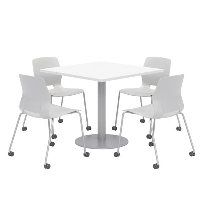 36" L Square Breakroom Table and Chair Set
