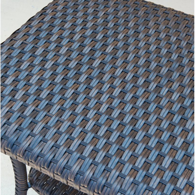Table d'appoint Highfield Rattan, Brun
