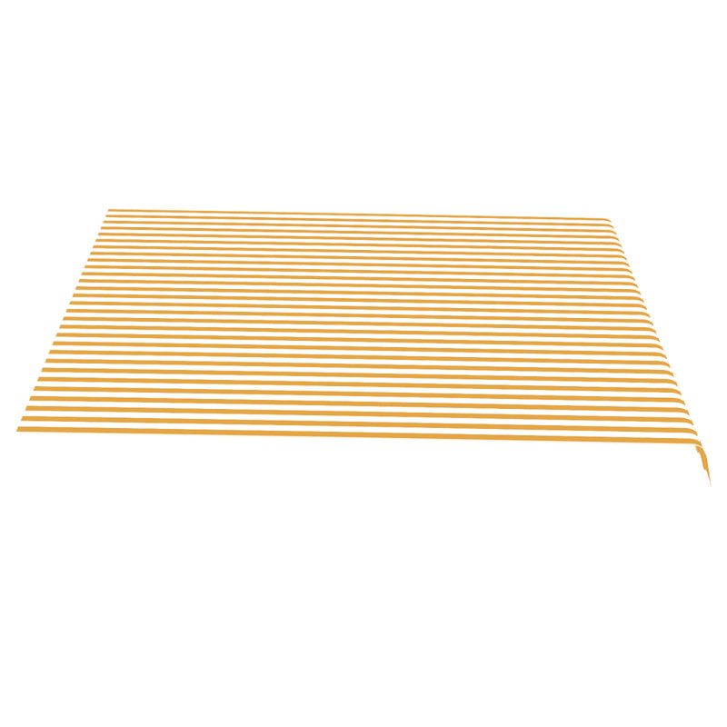 Awning Top Sunshade Canvas , 400cm W x 350cm D, Yellow/White