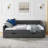 Dark Gray Full Size Tufted Upholstered Daybed Sofa Bed, Button Detailed Backrest and Wave Shaped Arms with Copper Nail Accents, Featuring Underbed Storage Drawers, Overall Dimension 80.5"x55.5"x27.5"