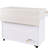 Style Kitchen Island With Trash Can Holder, Foldable Drop Leaf, Adjustable Shelves, White Modern Drawer, Tilt-Out Garbage Container --2069754496
