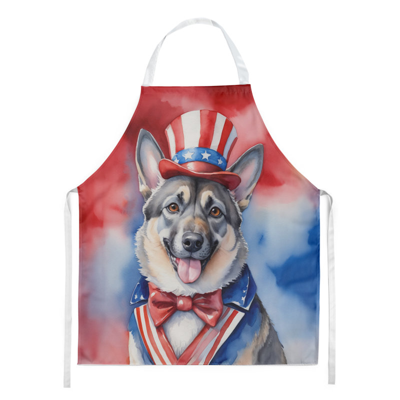 Patriotic American Apron, Norwegian Elkhound