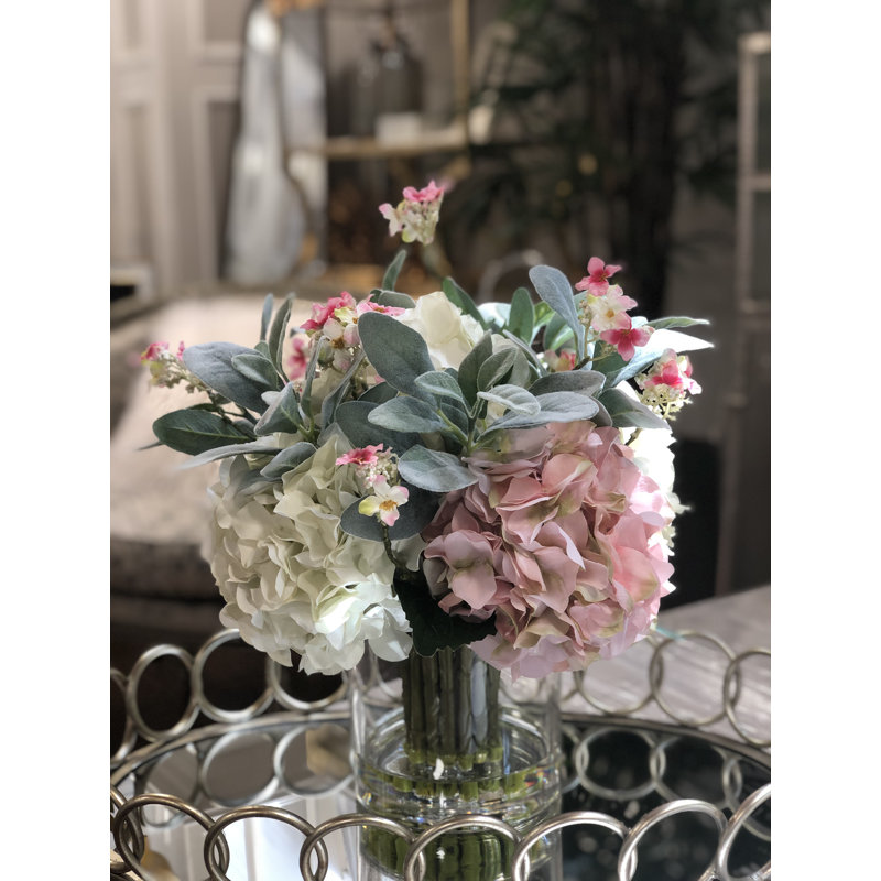 Pink and White Hydrangea Arrangement