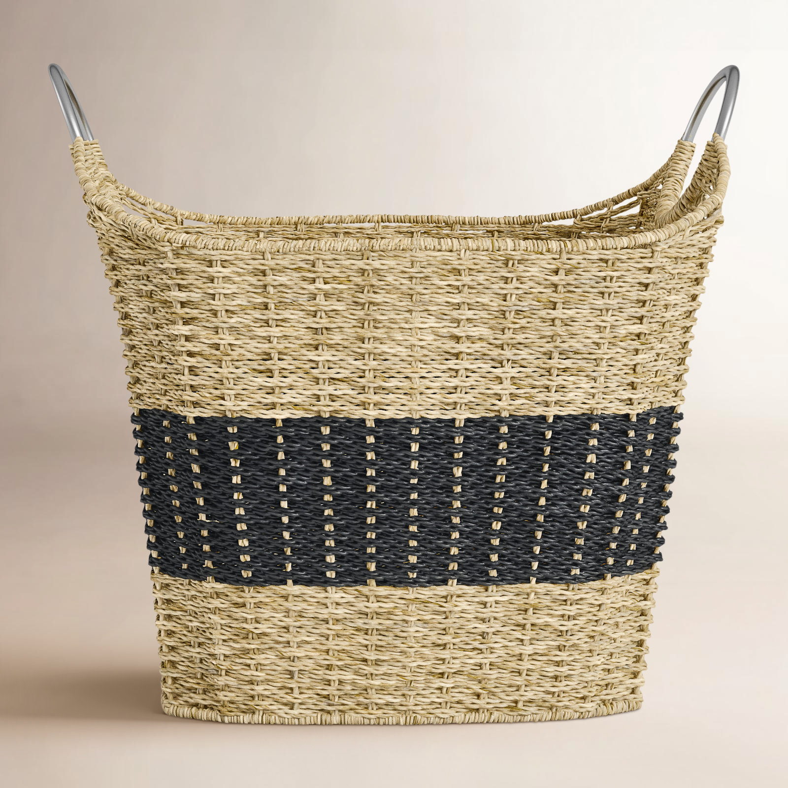 Solana Seagrass Two-Toned Storage Basket 