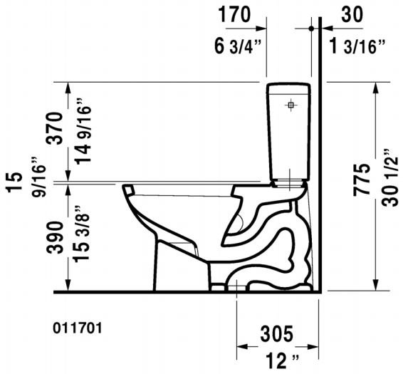 D-Code 1.28 GPF Toilet Bowl