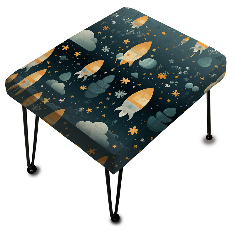 Fusée spatiale pour chambre d'enfant - Repose-pieds rectangulaire pour chambre d'enfant