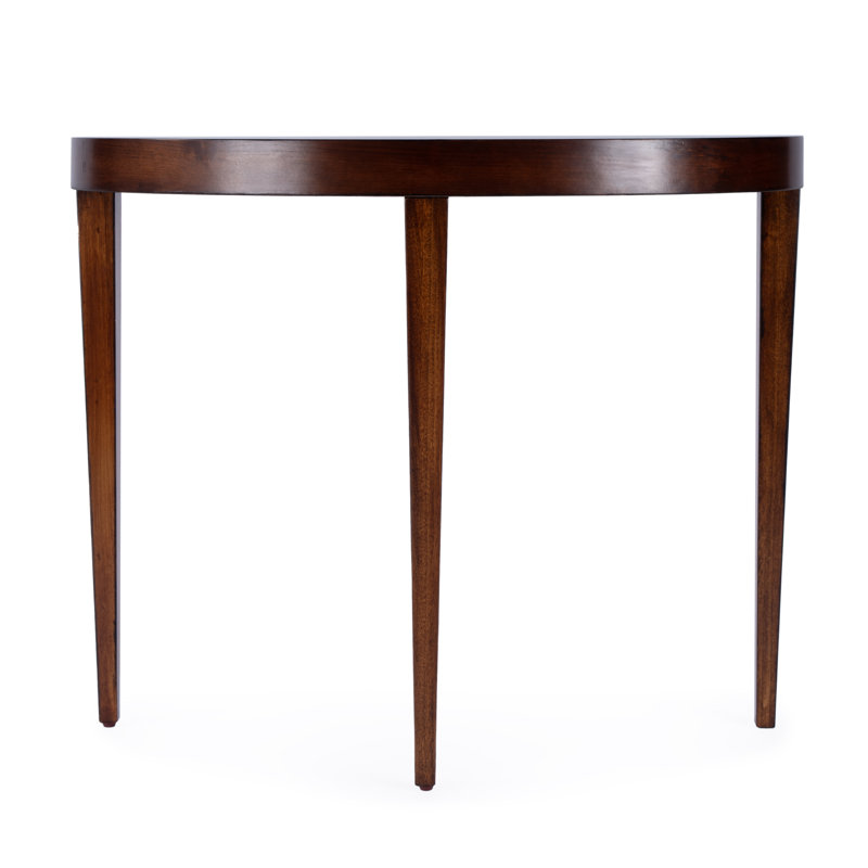 Ingrid Light Burl Console Table, Antique Cherry