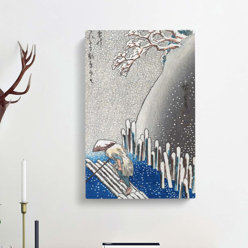 Sumida River In The Snow by Utagawa Hiroshige - Wrapped Canvas, 76cm H x 50cm W x 3cm D