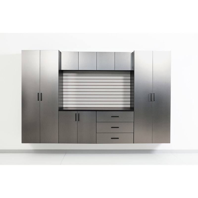 Series 32 In. W X 28 H 20 D Metal Wall Mounted Base Cabinet With Drawer Storage, Metallic Gray Finish, , Water And Heat , Enhanced Edge Banding Design Storage Unit, 32" 28" 20" D, Gray, &