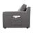 Waylon 119" Gray Linen 4-Seater Sofa With Pockets