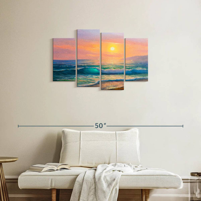Alvord, soleil sur la mer, peinture, H 22 po x l 36 po