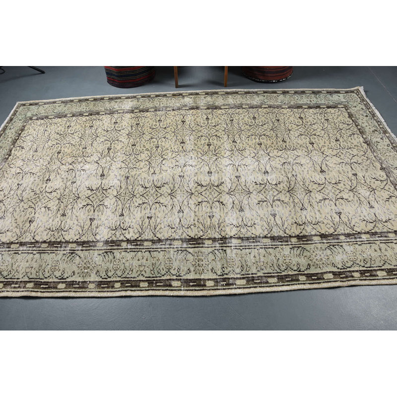 Vintage Rugs, 5.5x9.2 ft Large Rugs, Modern Rugs, Turkish Rugs, Brown Handwoven Rug, Kitchen Rugs