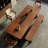 Dark walnut color Rectangular Solid Wood Dining table-1924466045