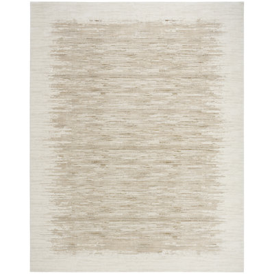 DKNY Grand Street 6' x 9' Ivory Taupe Modern Indoor Rug