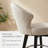 Wing Back Swivel Bar Stools (Set Of 2), 25" Counter Height Adjustable, Chenille Upholstery With Solid Wood Legs, Leveling Feet For Kitchen Island, Home Pub, Or Dining Room (White) | Gift Idea