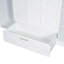 Lit escamotable simple avec tablettes de chevet et garde-robe, blanc